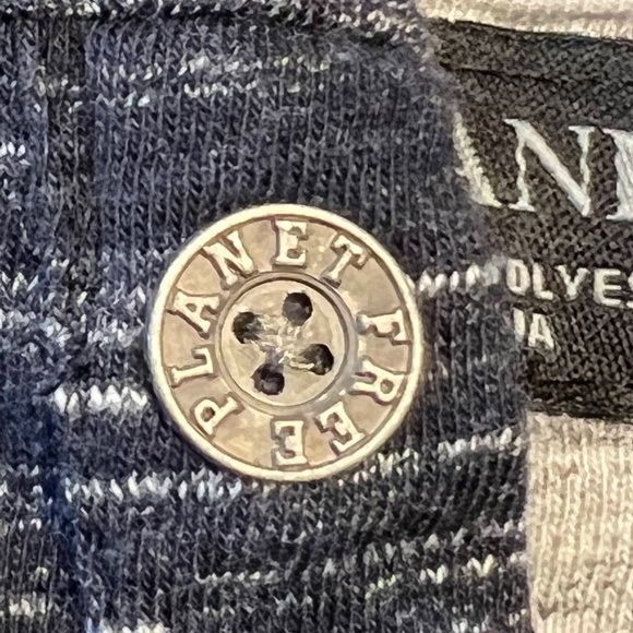 FREE PLANET, MEN'S XL, SHORT SLEEVE, BLACK-WHITE W RED/WHITE TRIM, BU… - Picture 6 of 6